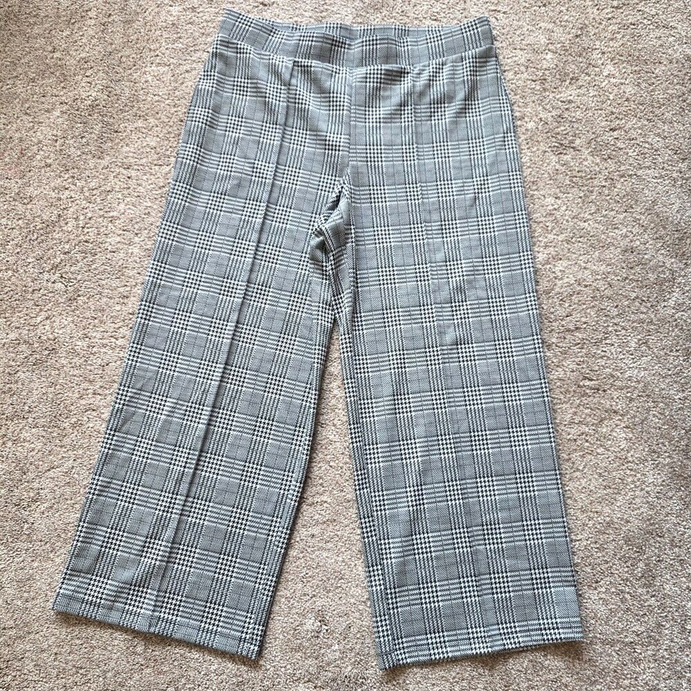 NWOT Isaac Mizrahi Live Plaid Wide Leg Pants LP Large Petite Yarn Dyed A370724
